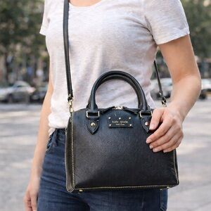 Kate Spade New York  Alessa Wellesley Medium Leather Satchel Bag Shoulder Strap
